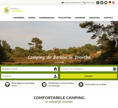 Nieuwe website voor Camping de Berken