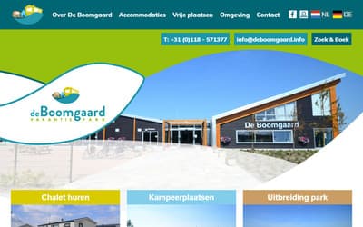 Nieuwe website voor Vakantiepark de Boomgaard