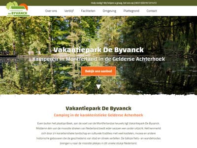 Nieuwe website voor Vakantiepark De Byvanck