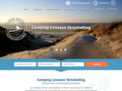 Nieuwe website voor Camping Cnossen Terschelling