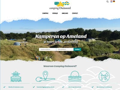 Nieuwe website voor Camping Duinoord Ameland