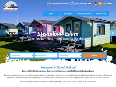 Nieuwe website voor Camping Strandbad Edam