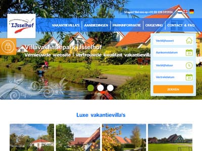 Nieuwe website voor Villavakantiepark IJsselhof