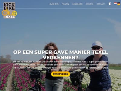 Nieuwe website voor Kickbike Texel