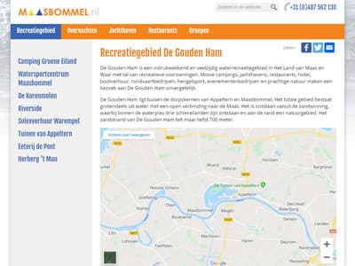 Nieuwe website voor Recreatiegebied De Gouden Ham