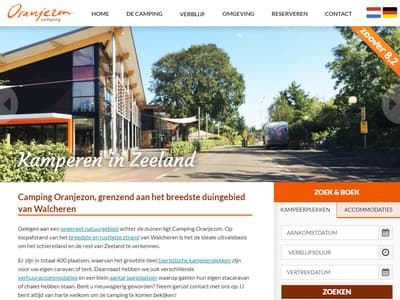 Nieuwe website voor Camping Oranjezon