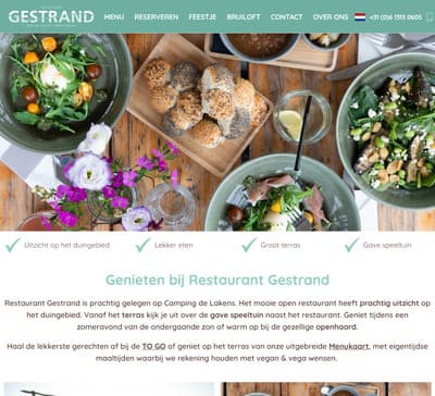 Nieuwe website voor Restaurant Gestrand