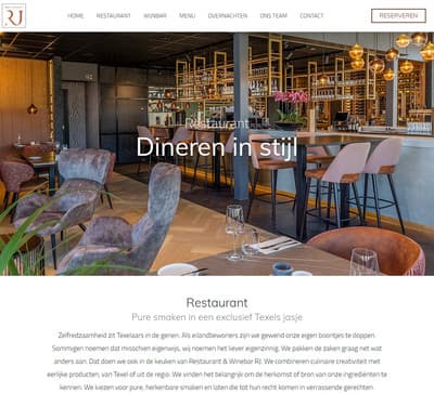 Nieuwe website voor Restaurant RJ (De Robbenjager)