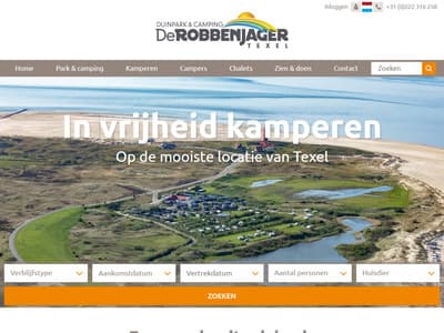 Nieuwe website voor Duinpark & Camping de Robbenjager