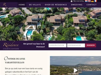 Nieuwe website voor Résidence La Vallée de la Sainte Baume