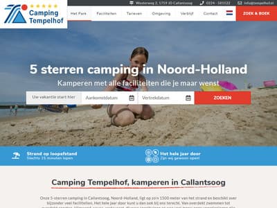 Nieuwe website voor Camping Tempelhof