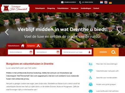Nieuwe website voor Vakantiepark Het Timmerholt