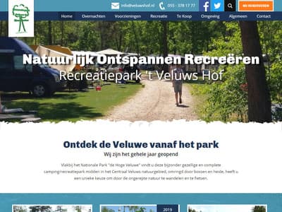 Nieuwe website voor Recreatiepark 't Veluws Hof