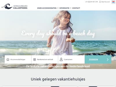 Nieuwe website voor Verhuurburo Callantsoog
