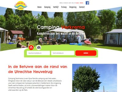 Nieuwe website voor Camping Verkrema