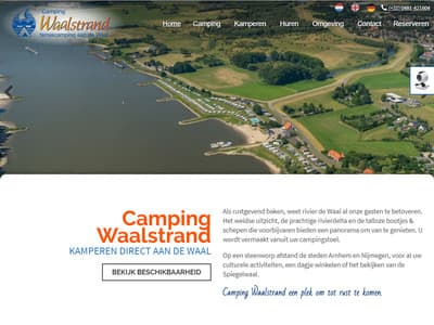 Nieuwe website voor Camping Waalstrand