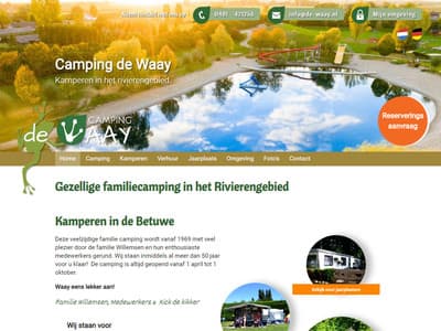 Nieuwe website voor Camping De Waay