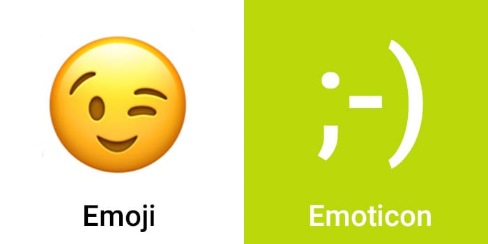 Emoji vs. emoticons