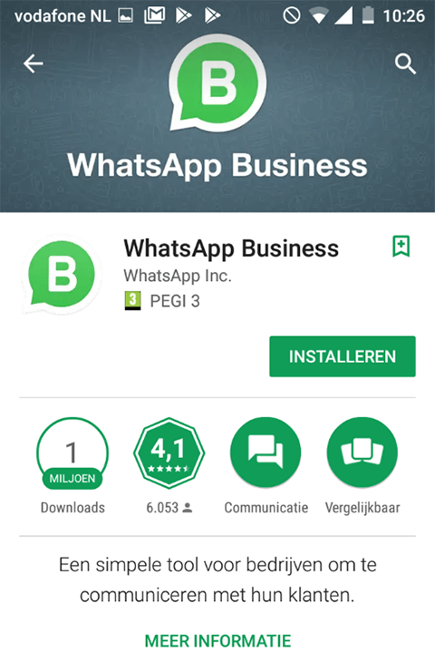 WhatsApp Business downloaden en installeren