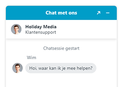 Online support via chat